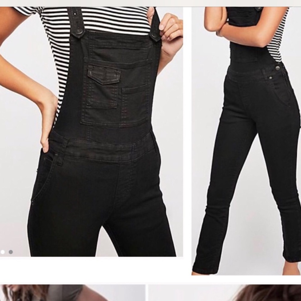 Free people black overalls
